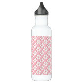 Bouteille D'eau Motif rose et blanc sur rose clair (Gauche)
