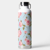 Bouteille D'eau Motif rose et Pois (Avant)