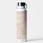 Bouteille D'eau Motif rose vert à bille liquide (Arrière)