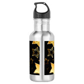 Bouteille D'eau Motif sans couture avec étoiles d'or (Dos)