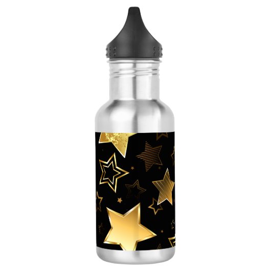 Bouteille D'eau Motif sans couture avec étoiles d'or (Gauche)