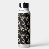Bouteille D'eau Motif sans couture avec libellules d'or (Évier)