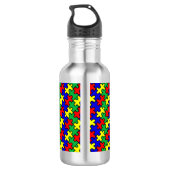 Bouteille D'eau Motif sans couture de puzzle (Dos)