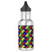 Bouteille D'eau Motif sans couture de puzzle (Gauche)
