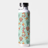 Bouteille D'eau Motif Seahorse et Seashell Turquoise (Plage)