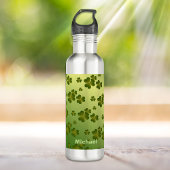 Bouteille D'eau Motif Shamrock brillant vert dégradé Personnalisé