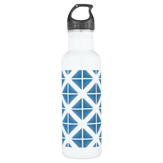 Bouteille D'eau Motif triangle bleu tendance (Devant)