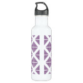 Bouteille D'eau Motif triangle tendance violet (Dos)