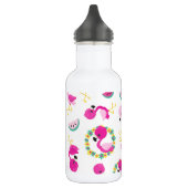 Bouteille D'eau Motif Tropical, Flamants, Pastèques, Fleurs (Gauche)