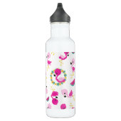 Bouteille D'eau Motif tropical, Flamants roses, pastèques, Fleurs (Droite)