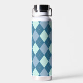 Bouteille D'eau Motif vintage Argyle bleu (Arrière)