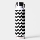 Bouteille D'eau Motif Zigzag noir et blanc, Motif Chevron (Avant)