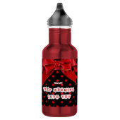 Bouteille D'eau Motivation Personnalisée à Points Rouges  (Droite)