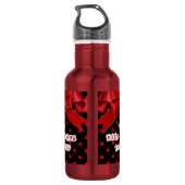 Bouteille D'eau Motivation Personnalisée à Points Rouges  (Dos)