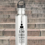 Bouteille D'eau Motivation succès de la conception de la citation,<br><div class="desc">Restez hydraté et motivé avec cette bouteille d'eau tendance au design moderne, noir et blanc. L'aménagement élégant est du texte en forme de gratte-ciel haut, où il n'y a pas d'ascenseur pour réussir, il faut emprunter les escaliers. Il est là pour rappeler au propriétaire de la bouteille d'eau de toujours...</div>