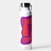 Bouteille D'eau Motivational Purple Orange Retro Star Style (Avant)
