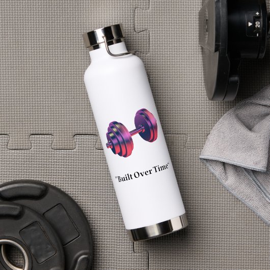 Bouteille d'eau motivationnelle construite au fil (Salle de sport (pivotée))