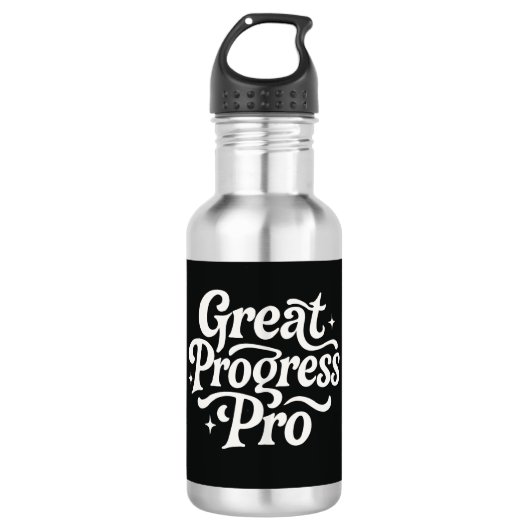 Bouteille d'eau motivationnelle « Great Progress P (Devant)