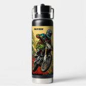 Bouteille D'eau Motocross de nom personnalisé (Arrière)