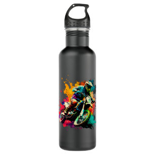 Bouteille D'eau Motocross Dirt Bike Rider Boud Splash