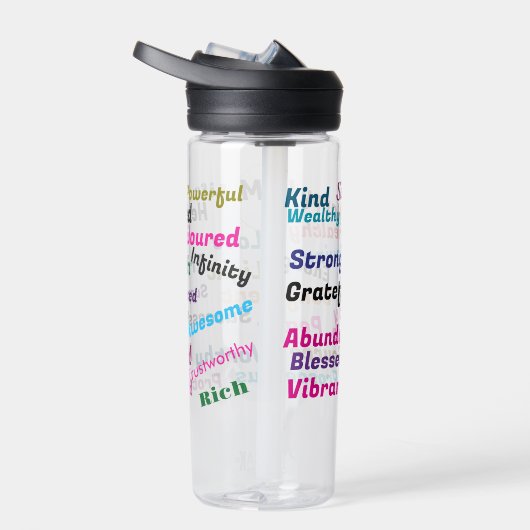 Bouteille D'eau Mots d'affirmations positives (Droite)