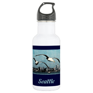 Bouteille D'eau Mouettes sur Seattle Liberty