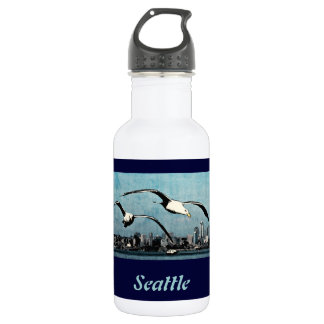 Bouteille D'eau Mouettes sur Seattle Liberty