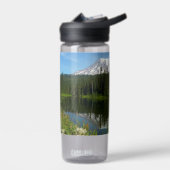 Bouteille D'eau Mount Rainier Lake Reflection with Wildflowers (Gauche)