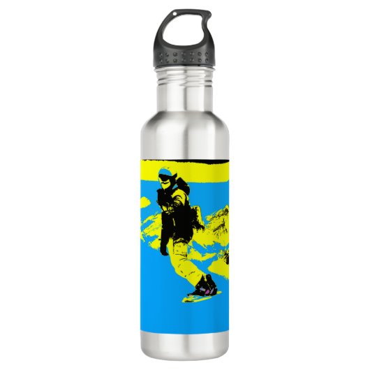 Bouteille D'eau Mountain Snowboard - Snowboardeur (Devant)
