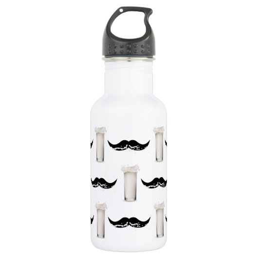 Bouteille D'eau Moustache de lait (Devant)