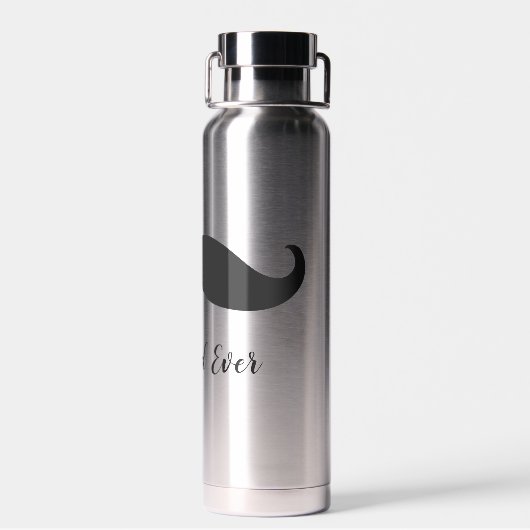 Bouteille D'eau Moustache noire (Arrière)