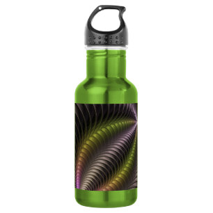 Bouteille D'eau Mouvement puissant Colorful Abstrait Fractal Art