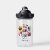 Bouteille D'eau Multiphoto Collage moderne Nom personnalisé (Salle de sport)