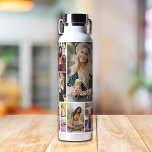 Bouteille D'eau Multiphoto Collage simple moderne personnalisé<br><div class="desc">Multi Photo Collage Simple Moderne Bouteille d'eau personnalisée comprend un collage photo de neuf de vos photos préférées et personnalisé avec votre nom ou texte personnalisé dans la typographie moderne. Cadeaux personnalisés parfaits famille et amis pour les anniversaires, Noël, Fête des Mères, Fête des pères, Grands-parents, frère, soeur, meilleur ami...</div>