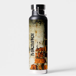 Bouteille D'eau Mur de briques orange Cool grafiti Nom personnalis
