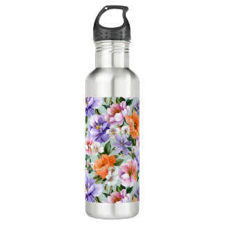 Bouteille D'eau Muted Colorful Flowers Boho flower 