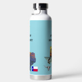 Bouteille D'eau My Texas - Illustrated map outline - personalize (Droite)