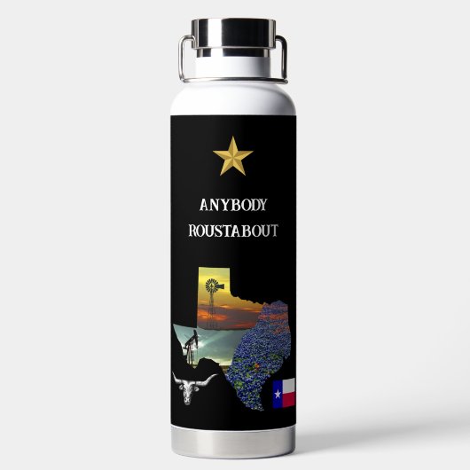 Bouteille D'eau My Texas - Illustrated map outline - personalize (Plage)