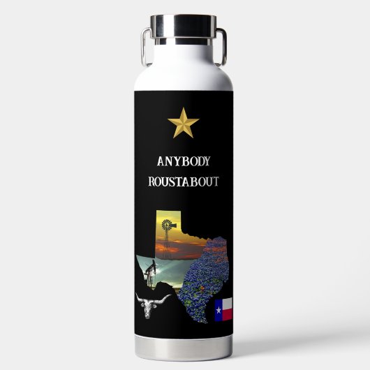 Bouteille D'eau My Texas - Illustrated map outline - personalize (Avant)