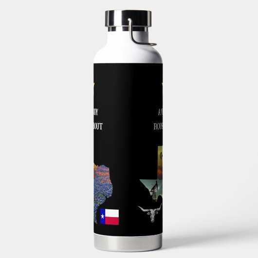 Bouteille D'eau My Texas - Illustrated map outline - personalize (Droite)
