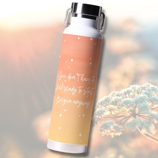 Bouteille D'eau Mystic Sun Inspirational Quote Water Bottle