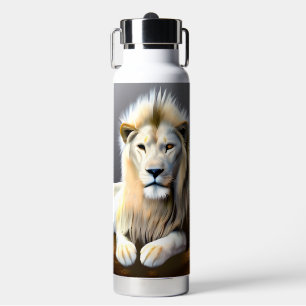 Bouteille D'eau Mystic White Lion AI Art