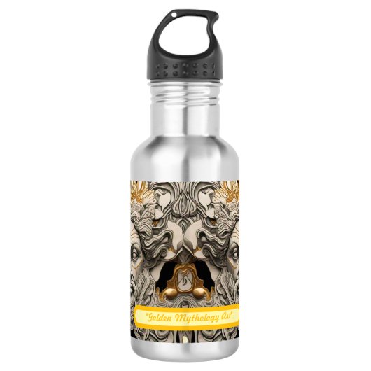 Bouteille D'eau "Mythologie dorée douce" (Devant)