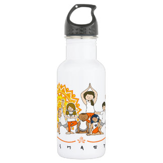 Bouteille D'eau Namaste Professeur de Yoga avec des étudiants - Po