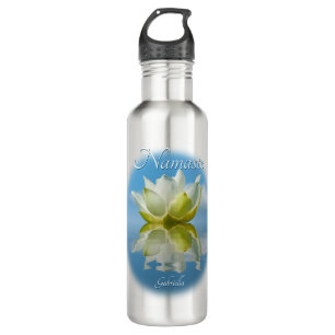 Bouteille D'eau Namaste Reflétant Lotus Flower & Name Yoga