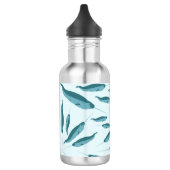 Bouteille D'eau Narval en motif d'océan bleu (Gauche)