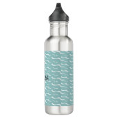 Bouteille D'eau Nautical Sea Waves Summer Ocean Cool Personnalisé (Droite)