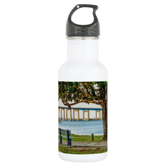 Bouteille D'eau Navarre Park Banc et pont Acier inoxydable Eau (Devant)