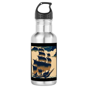 Bouteille D'eau Navires Aériens Au-Dessus Des Nuages - Bois 3