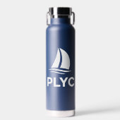 Bouteille D'eau Navy Blue Water Bottle with PLYC Logo  (Avant)